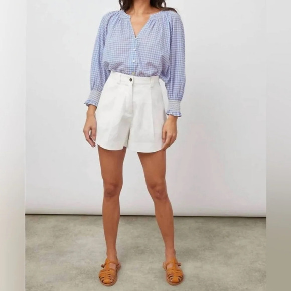 NEW Rails Mariah Carolina Blue Gingham Button Up Top Blouse 1X New Preppy - Picture 1 of 9